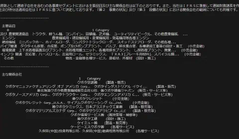 有価証券報告書XBRLファイルに含まれるデータテーブルの整形及び出力を行いました