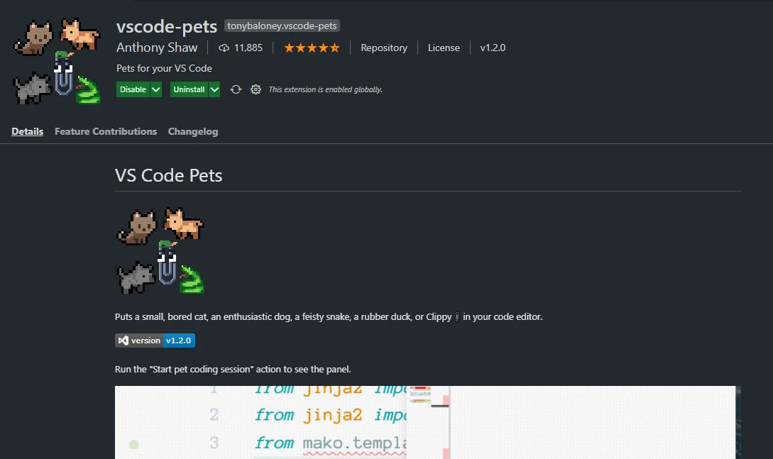 vscode-pets-vscode